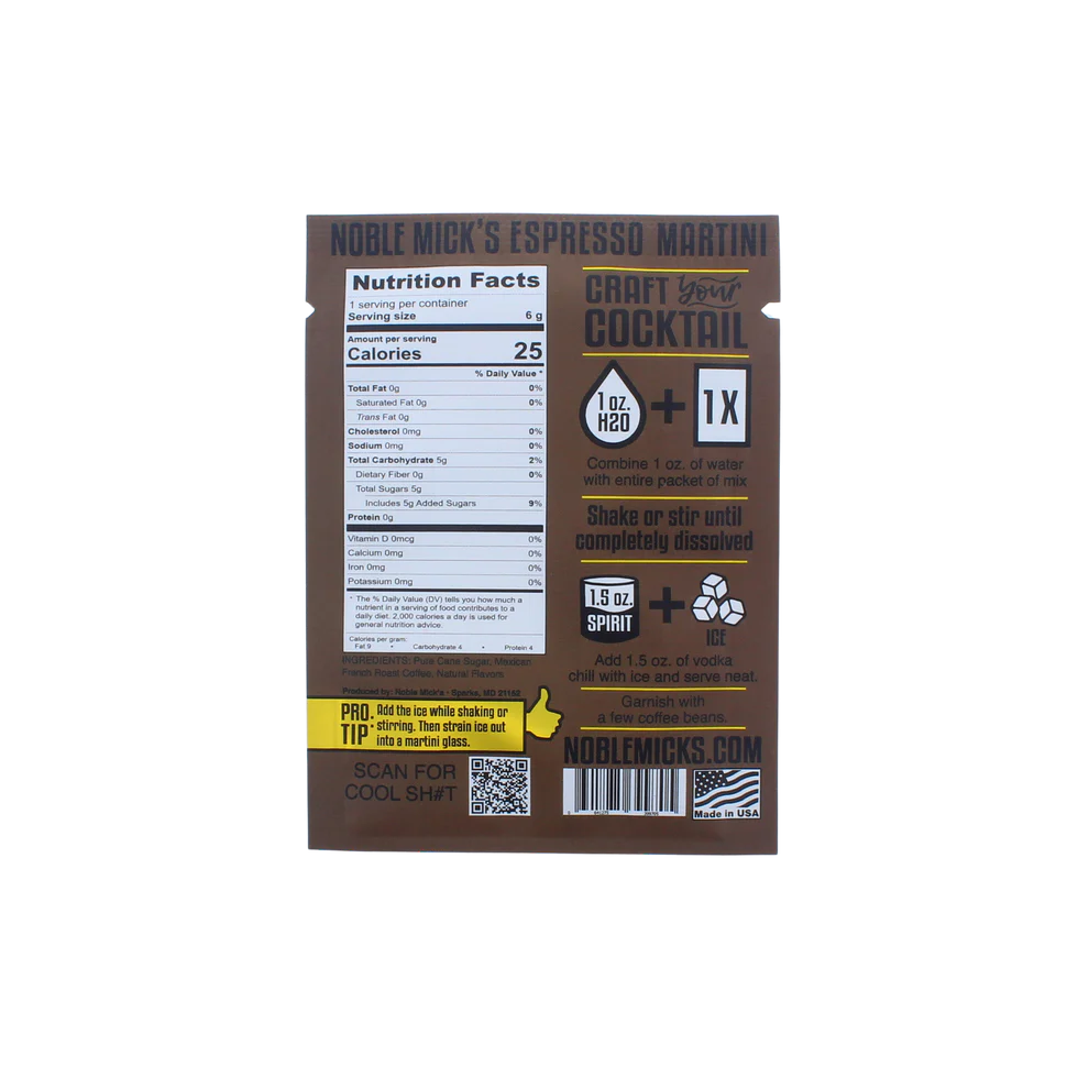 Single Serve Craft Cocktail