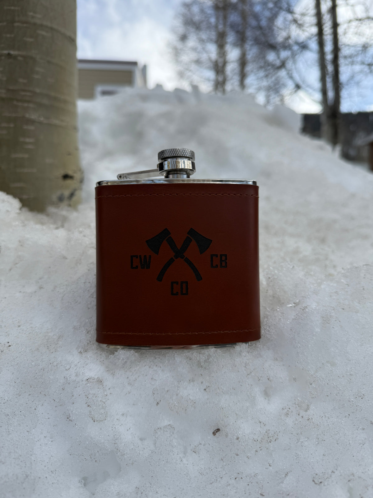 CW 6oz Leather Flask