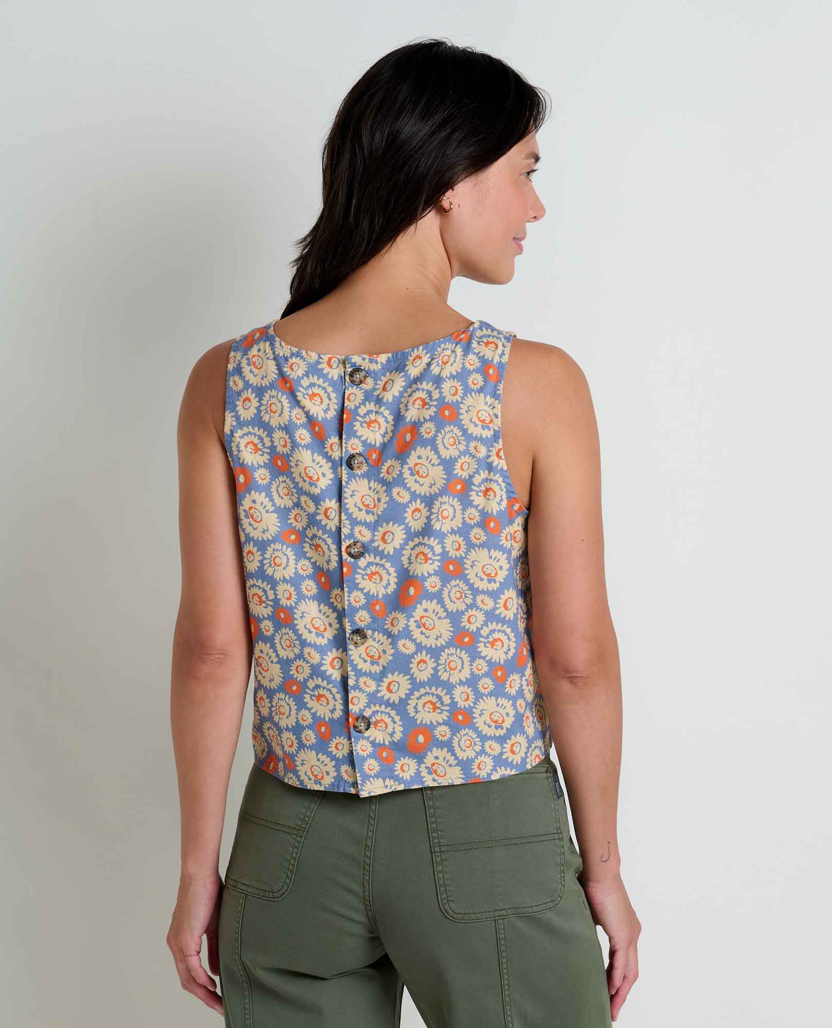 W's Taj Hemp Button Back Tank