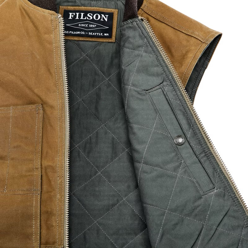 Filson Tin Cloth Insulated Work Vest - Black XL