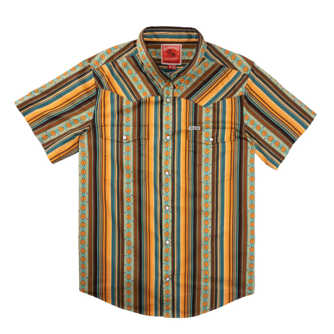 Serape Pearl Snap Short Sleeve