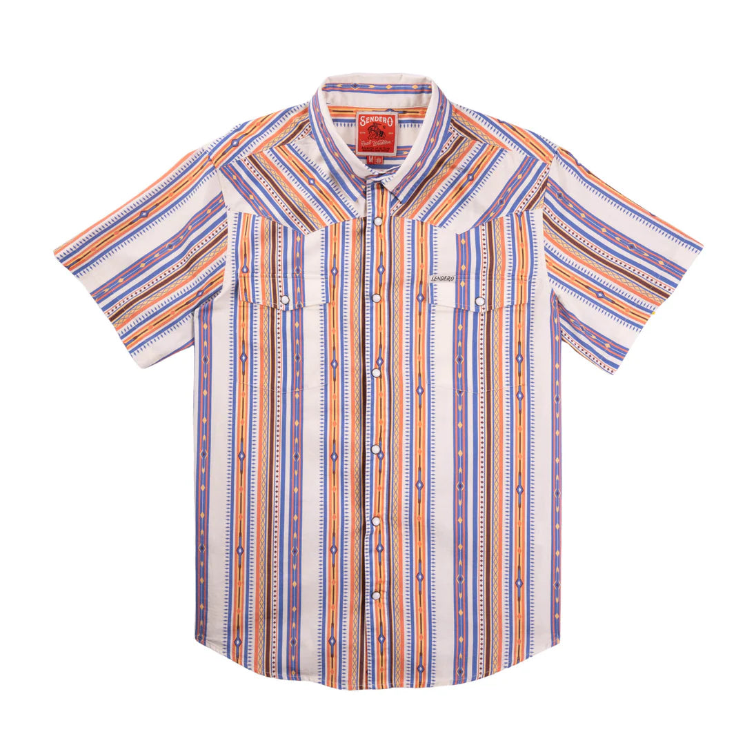 Serape Pearl Snap Short Sleeve