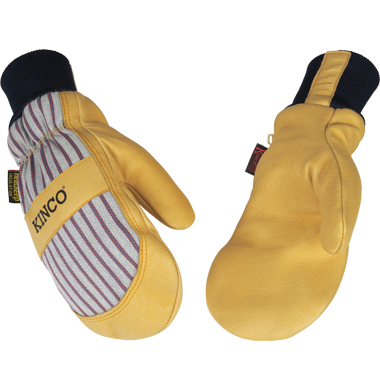 Lined Pigskin Palm/Fabric Mitt Blue 1927 KWT