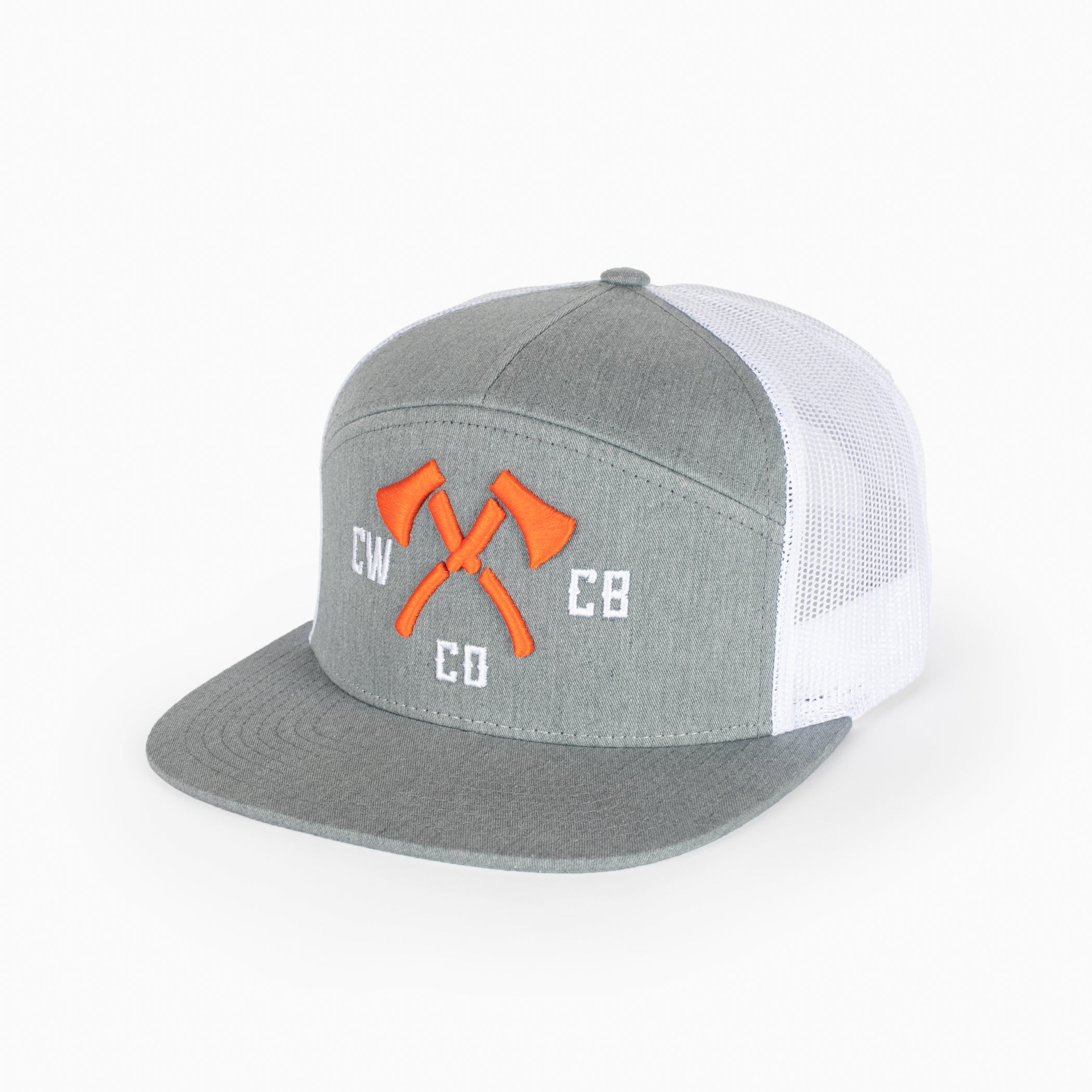 CW Hat 7 Panel 3D Embroidered Mesh - Chopwood Mercantile