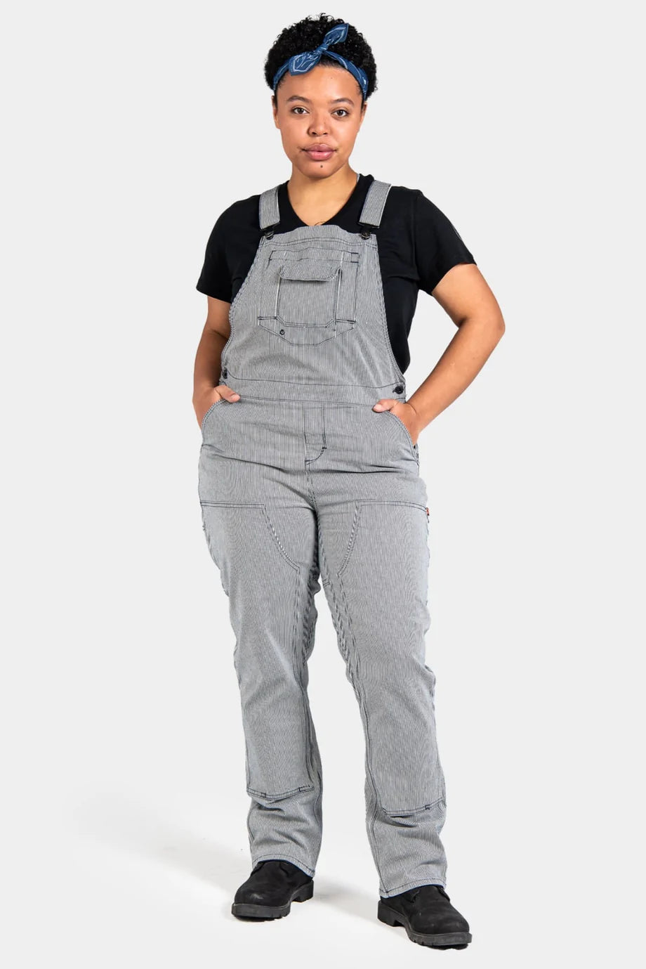W&#39;s Freshley Overall Indigo Stripe Denim