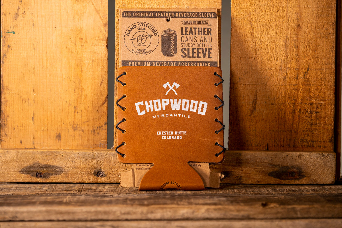 Leather Can Sleeve Premium Silver Foil